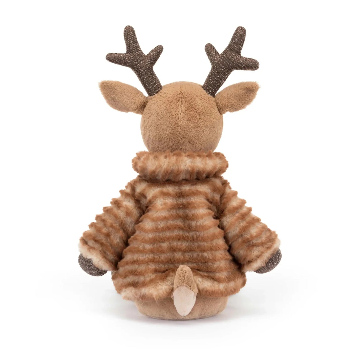 CozyCritters™ Plush Reindeer in Striped Jacket